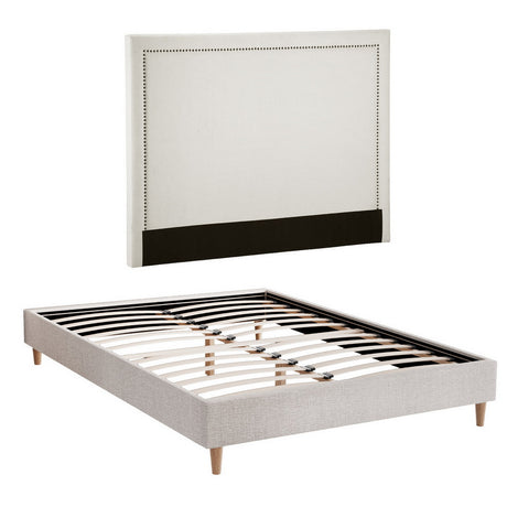 Lorne Queen Platform Bed, Beige, view 8