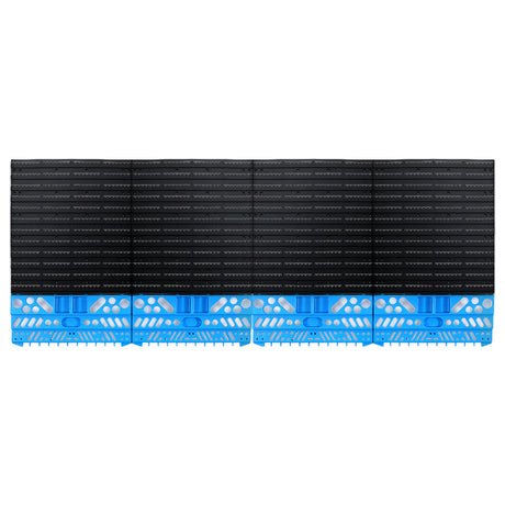 108 piece wall mounted tool storage rack blue and black