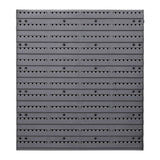 48 bin wall mounted storage rack with steel pegboards