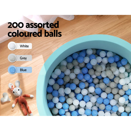 Blue foam ball pit dimensions 90 by 30cm