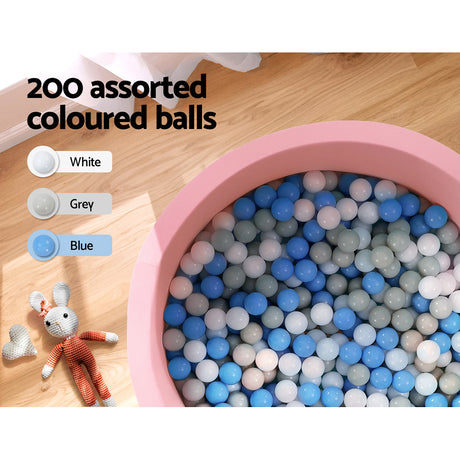 Pink foam ball pit dimensions 90 by 30cm