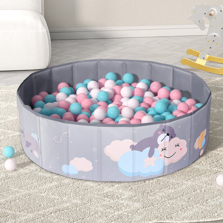 Kids ball pit pool dimensions in grey