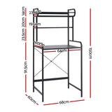 Glencoe 3 Tier Bathroom Storage Shelf, Black image 2