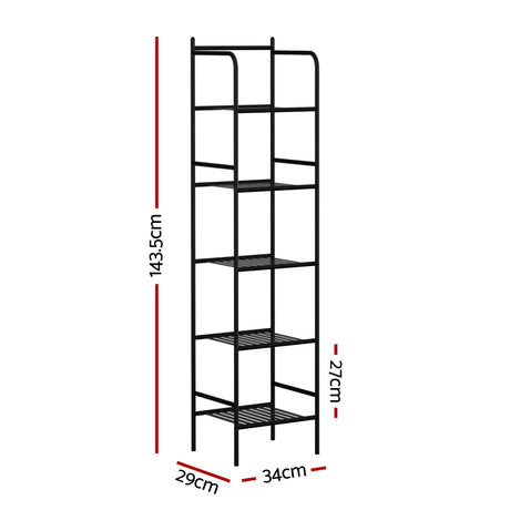 2 Pack Corner Shower Caddy 5 Tier Bathroom Storage Rack Black
