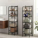2 Pack Corner Shower Caddy 5 Tier Bathroom Storage Rack Black