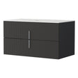Naracoorte 900mm Wall Hung Bathroom Vanity Unit, Black