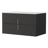Naracoorte 900mm Wall Hung Bathroom Vanity Unit, Black
