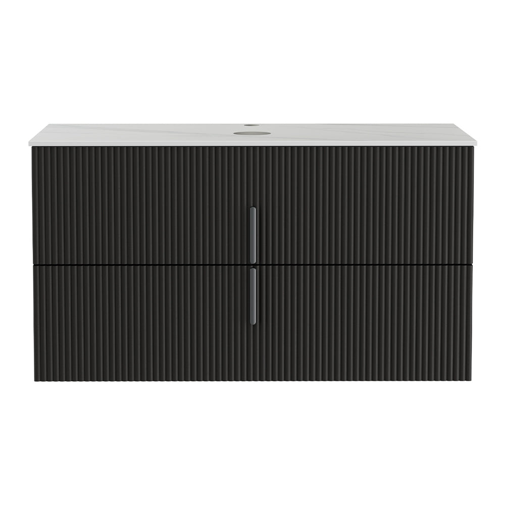 Naracoorte 900mm Wall Hung Bathroom Vanity Unit, Black