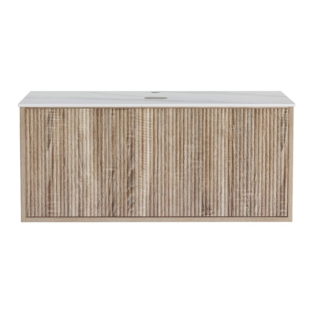 Penola 900mm wall hung bathroom vanity unit in oak
