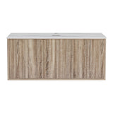 Penola 900mm wall hung bathroom vanity unit in oak