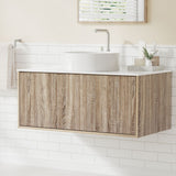 Penola 900mm wall hung bathroom vanity unit in oak