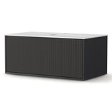 Millicent 900mm wall hung bathroom vanity unit in black