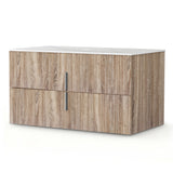 Beachport 900mm wall hung bathroom vanity unit in pine