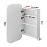 Mount Schank 450mm Arch Mirror Cabinet, White