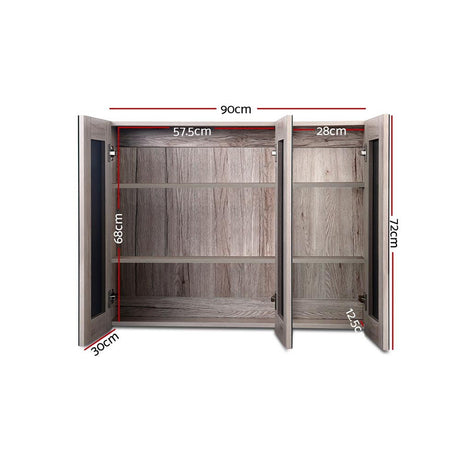 Nora Creina 900mm Mirror Cabinet, Oak