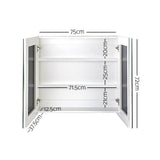 Cape Jaffa 750mm Mirror Cabinet, White