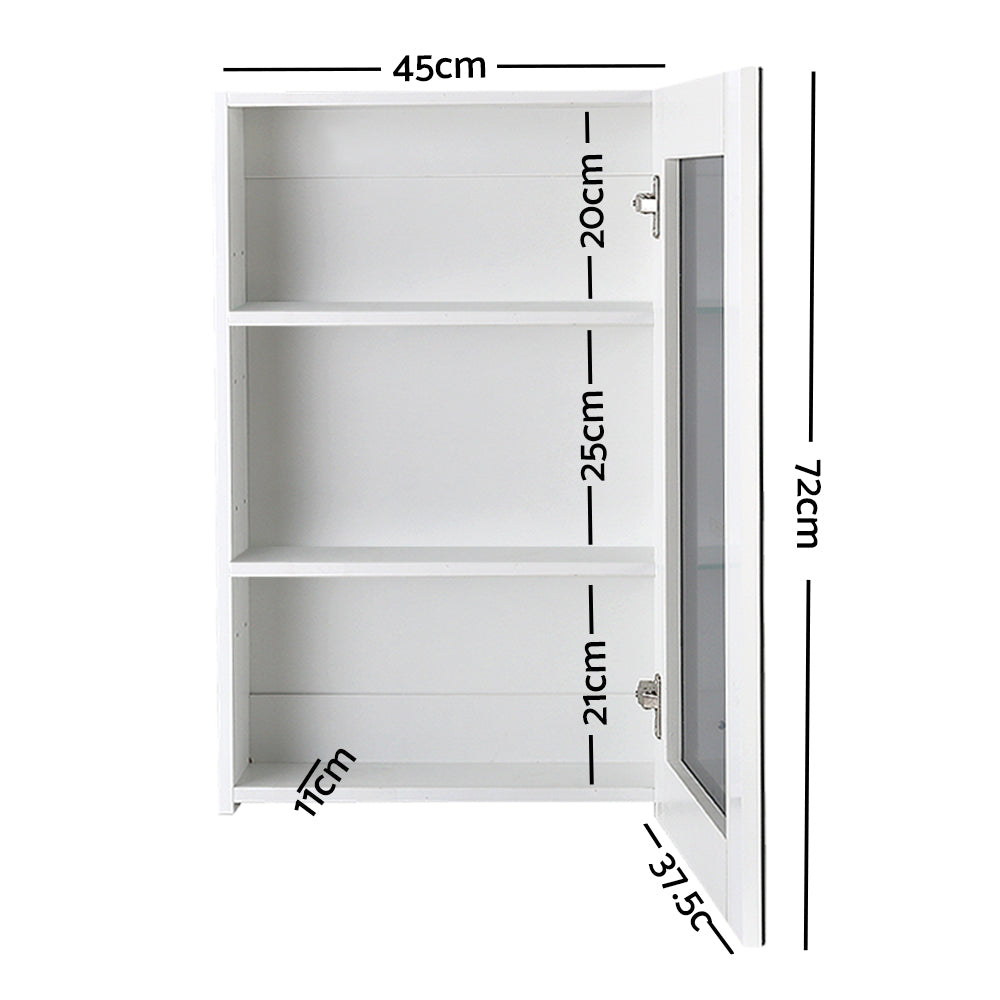 Suttontown 450mm Mirror Cabinet, White