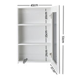 Suttontown 450mm Mirror Cabinet, White