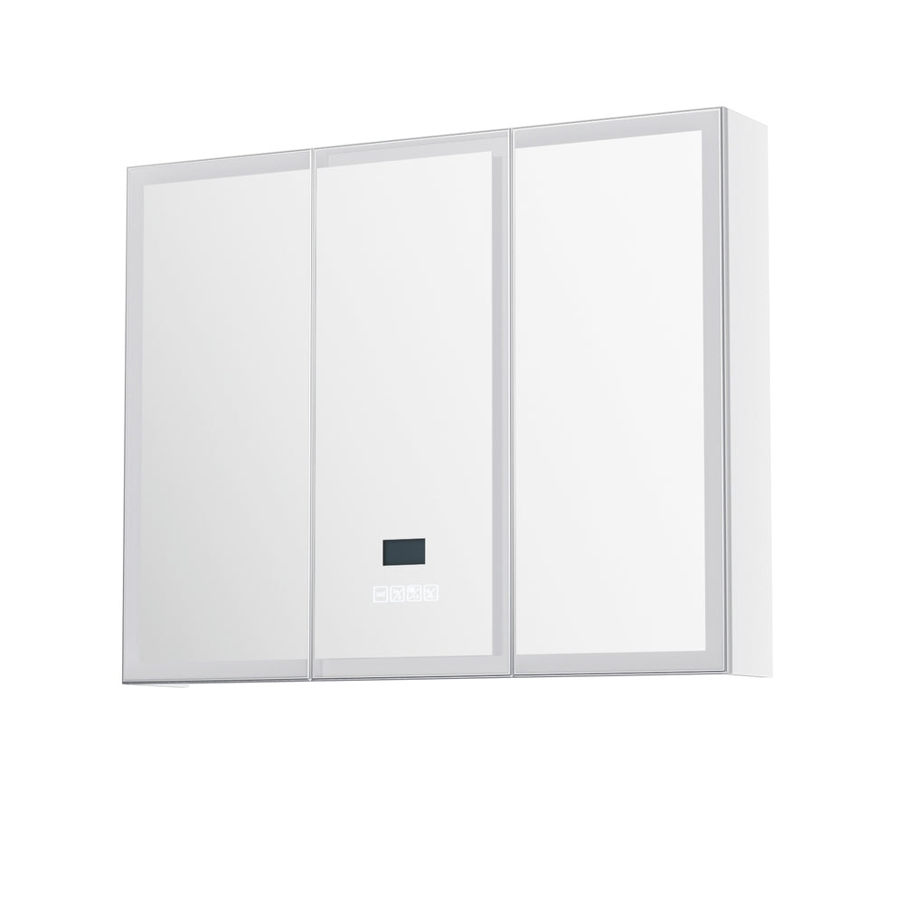 Southend LED Bathroom Mirror Cabinet, White image 1