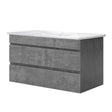 Mount Gambier 915mm wall hung bathroom vanity unit with basin in cement