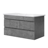 Mount Gambier 915mm wall hung bathroom vanity unit with basin in cement