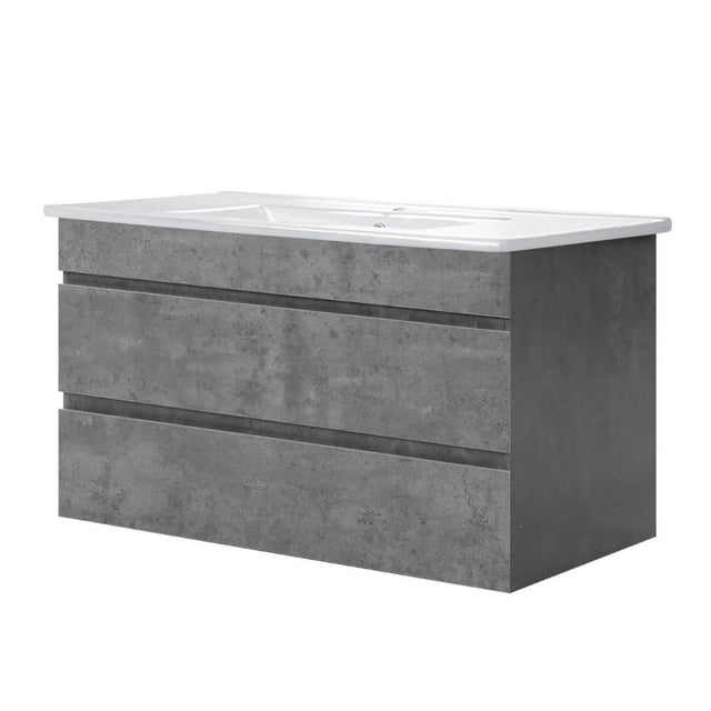 Mount Gambier 915mm wall hung bathroom vanity unit with basin in cement