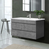 Mount Gambier 915mm wall hung bathroom vanity unit with basin in cement
