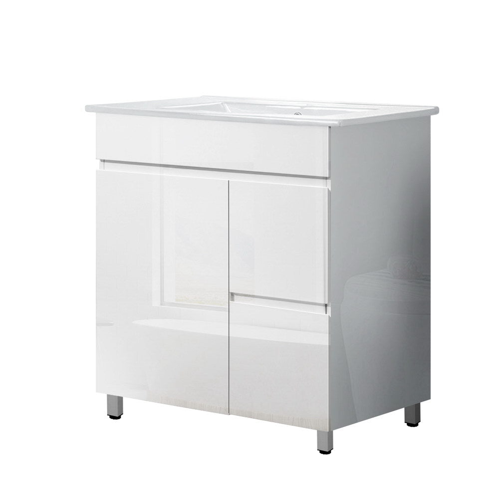 Kingston SE 765mm Freestanding Bathroom Vanity Unit with Basin, White