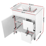 Kingston SE 765mm Freestanding Bathroom Vanity Unit with Basin, White