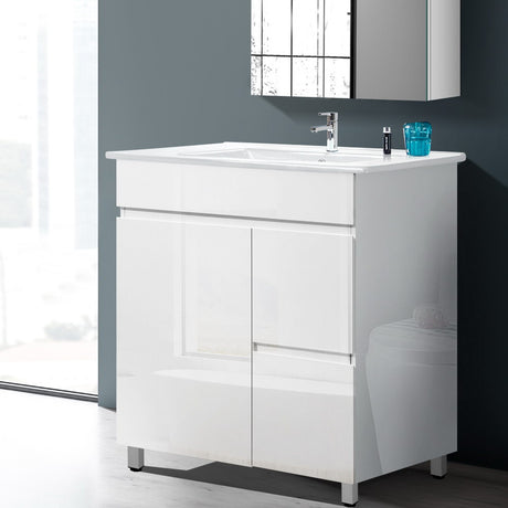 Kingston SE 765mm Freestanding Bathroom Vanity Unit with Basin, White