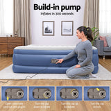 Abraham Air Mattress King, 56cm Inflatable Bed Blue
