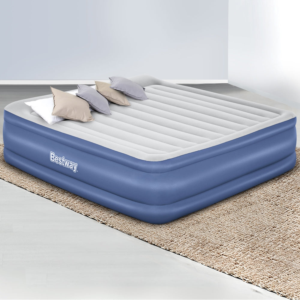 Abraham Air Mattress King, 56cm Inflatable Bed Blue