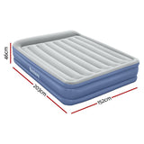 Abraham Air Mattress Queen, 46cm Inflatable Bed Blue