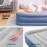 Abraham Air Mattress Queen, 46cm Inflatable Bed Blue
