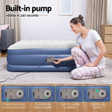 Abraham Air Mattress Queen, 46cm Inflatable Bed Blue