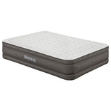 Abraham grey queen inflatable vinyl air mattress