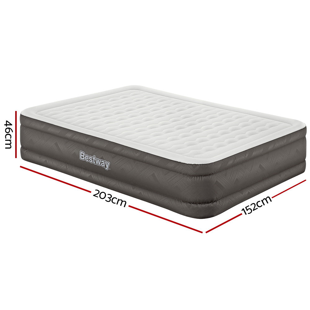 Abraham Air Mattress Queen, 46cm Inflatable Bed Grey
