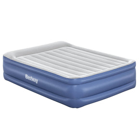 Abraham navy queen inflatable vinyl air bed