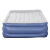 Abraham Air Bed Queen, 56cm Inflatable Mattress Navy with Built In Pump