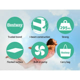 Abraham Air Bed Queen, 56cm Inflatable Mattress Navy with Built In Pump