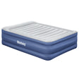 Abraham blue queen inflatable vinyl air mattress