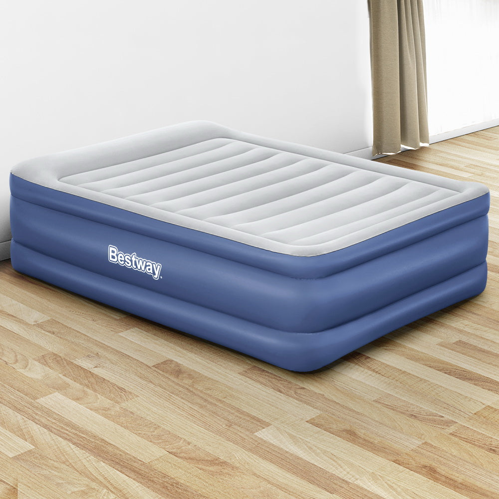 Abraham Air Mattress Queen, 61cm Inflatable Bed Blue