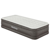 Abraham grey single inflatable vinyl air mattress