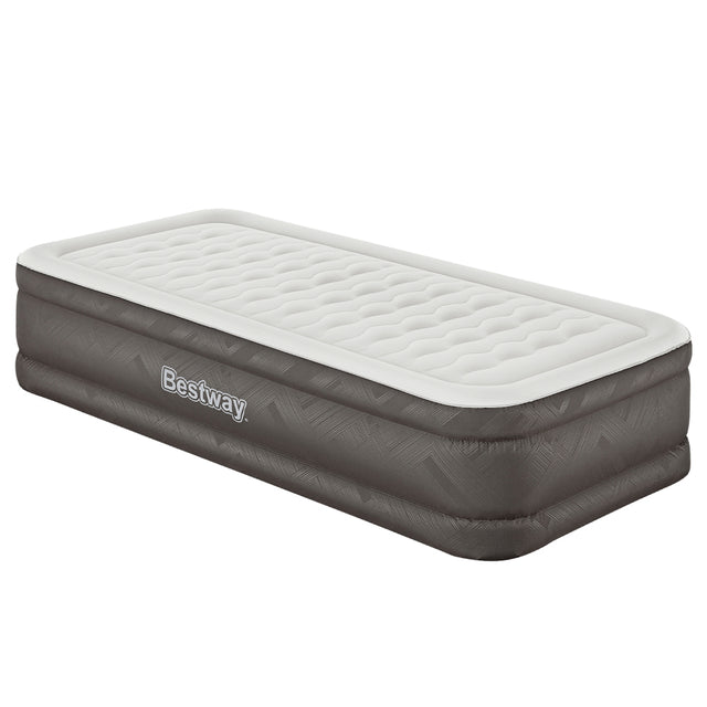 Abraham grey single inflatable vinyl air mattress