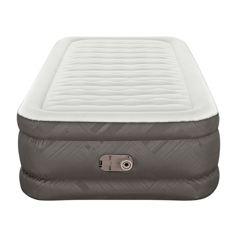 Abraham Air Mattress Single, 46cm Inflatable Bed Grey