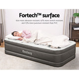 Abraham Air Mattress Single, 46cm Inflatable Bed Grey