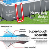 Lourinha Above Ground Steel Frame Pool, 732cm x 366cm x 132cm