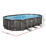 Alcobaca Above Ground Steel Frame Pool Set, 6.1m x 3.66m