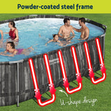 Alcobaca Above Ground Steel Frame Pool Set, 6.1m x 3.66m