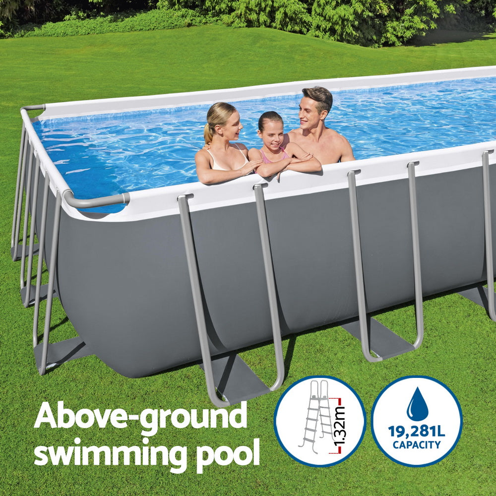 Bombarral Above Ground Steel Frame Pool, 640cm x 274cm x 132cm